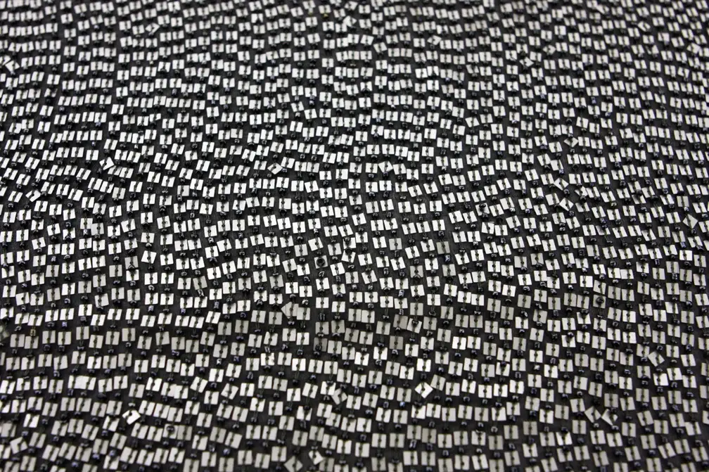 Sequins on Silk Chiffon0