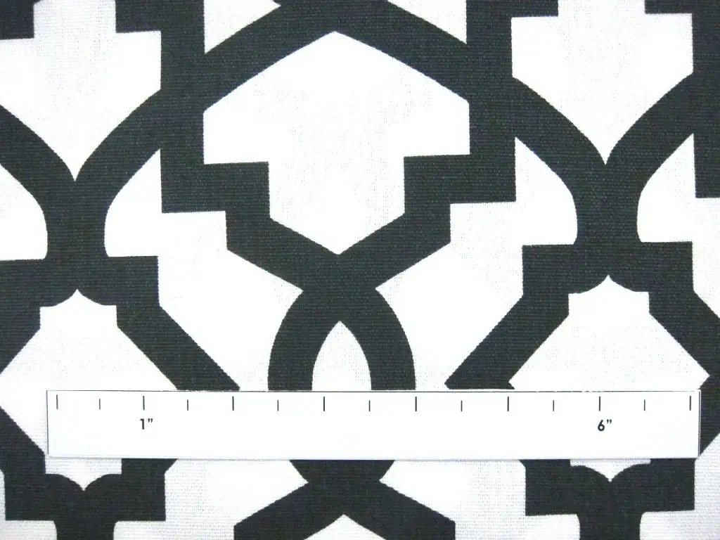 Charcoal Imperial Trellis Cotton Canvas Print1