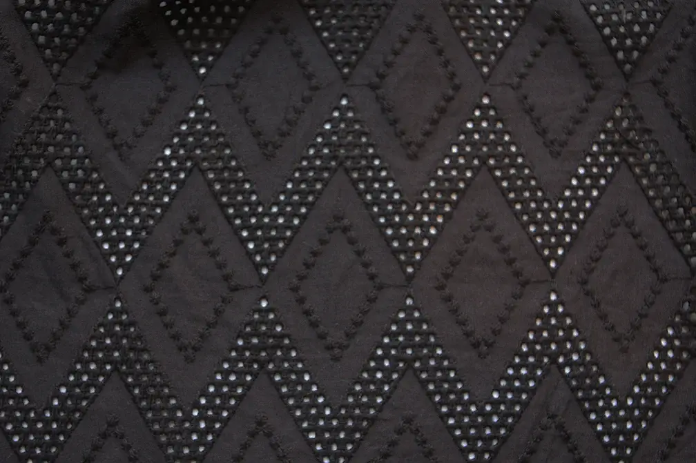 Cotton Eyelet in Black1
