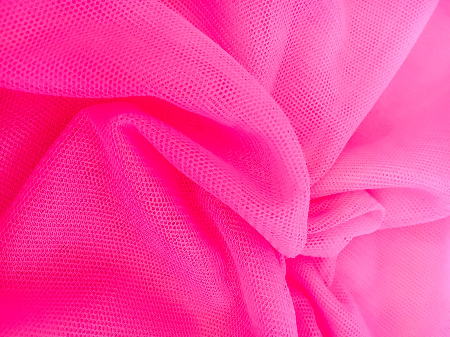 Nylon Bobbinet in Neon Pink0