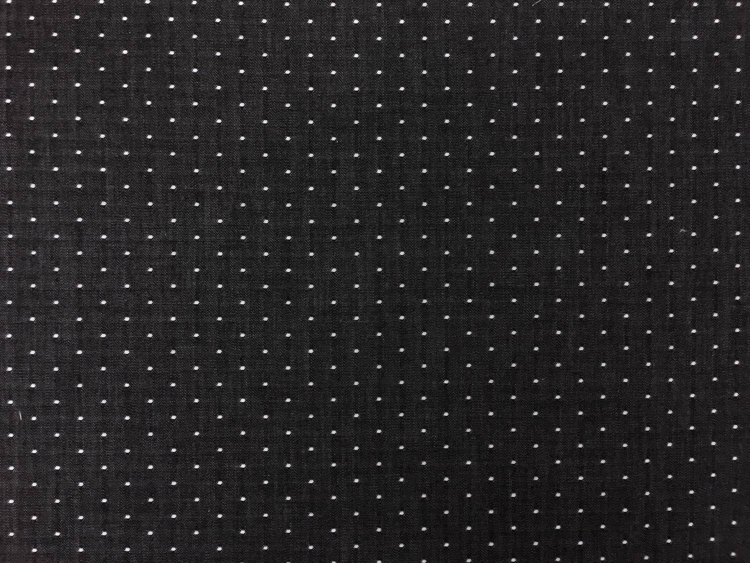 Cotton Chambray Dots In Black0
