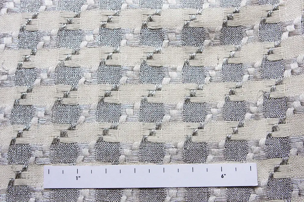 Metallic Cotton in Ivory and Silver1