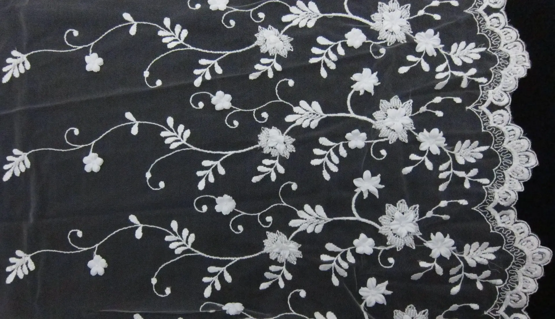 Beaded Embroidered Illusion0