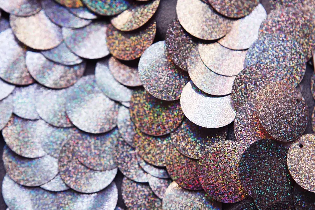 Paillettes on Silk Chiffon3