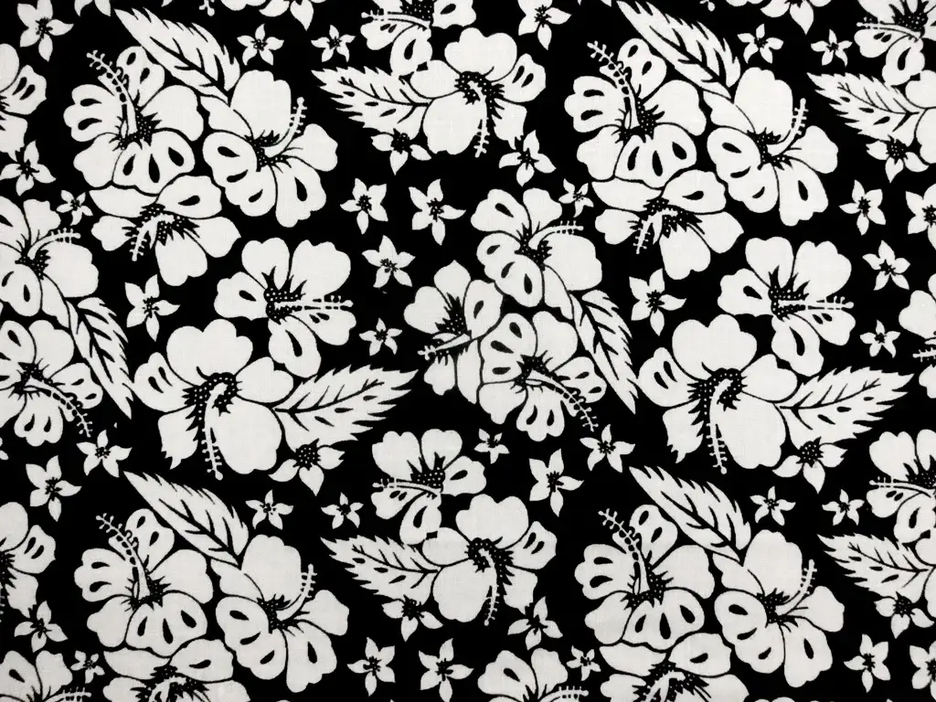 Linen Hibiscus Flower Print0