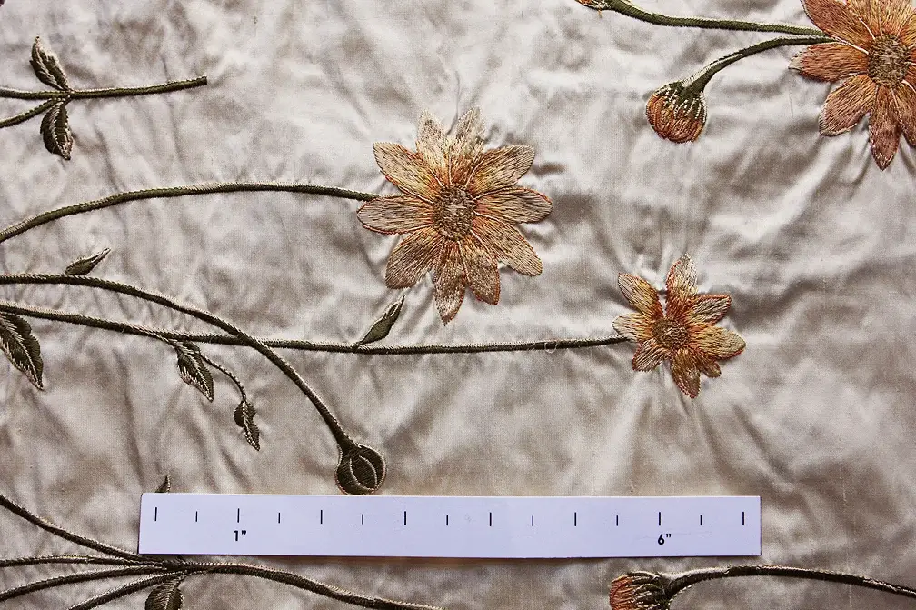 Embroidered Silk Shantung1