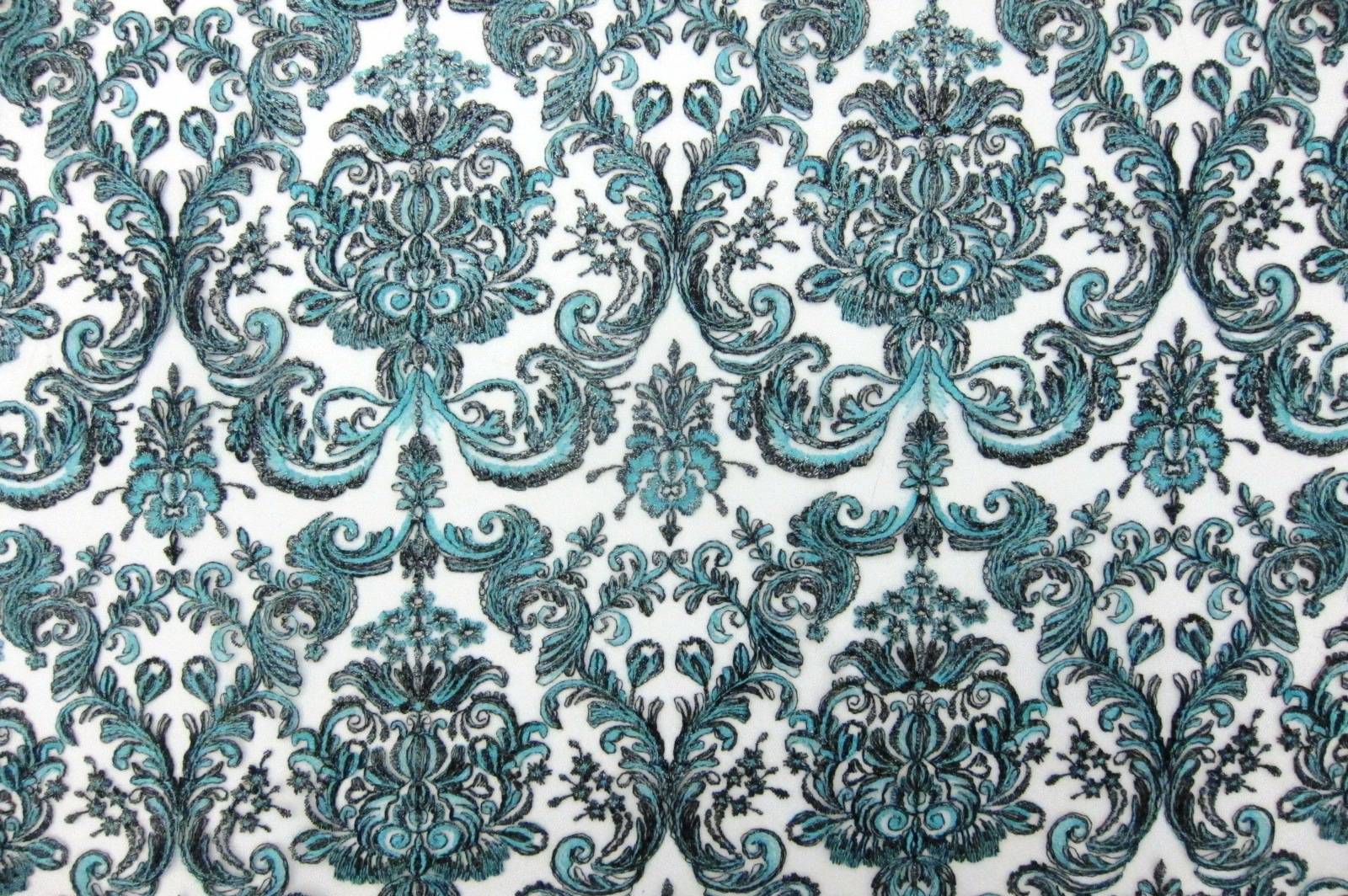 Novelty Metallic Embroidered Tulle0