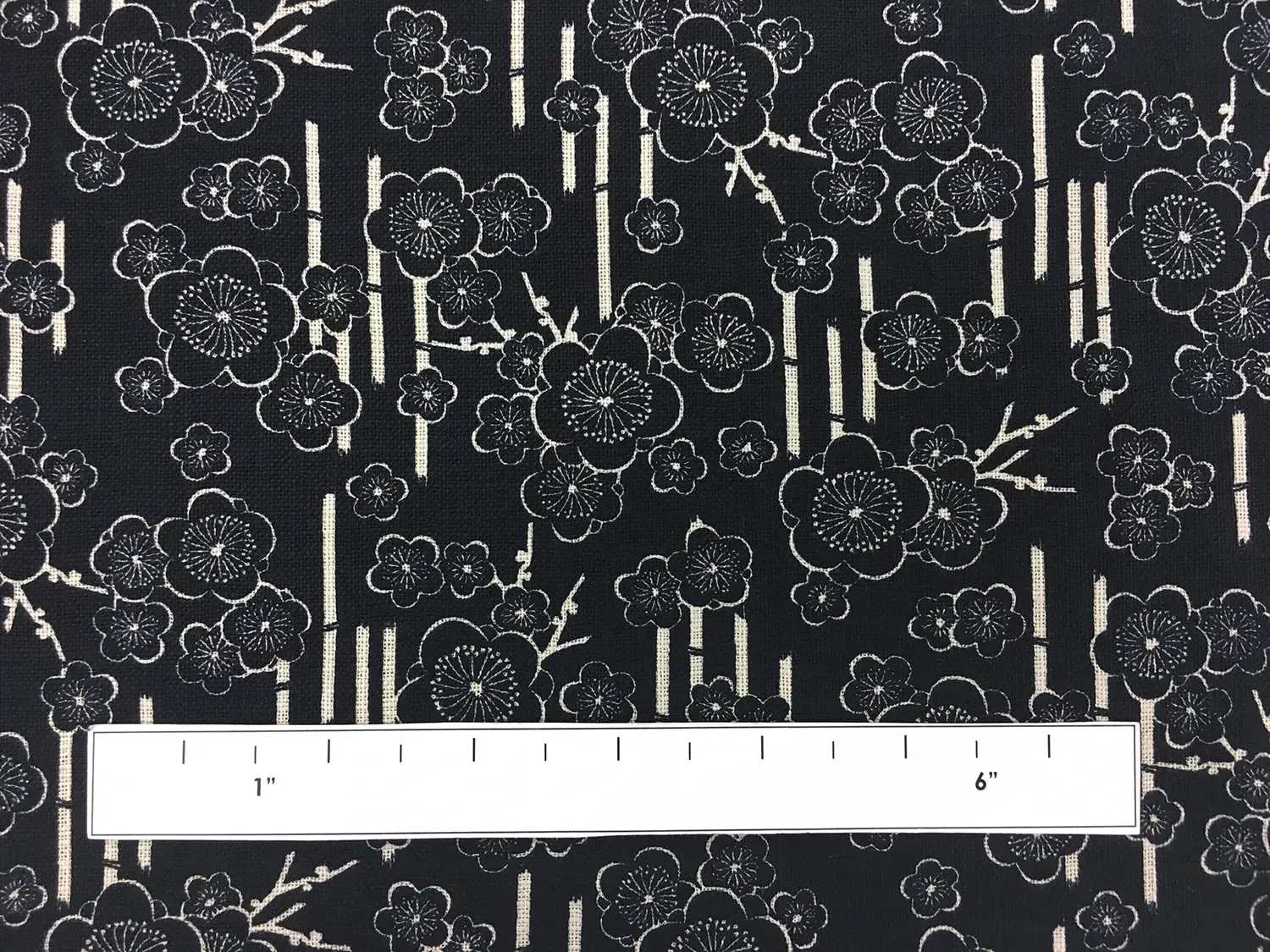 Japanese Cotton Floral Print in Navy1