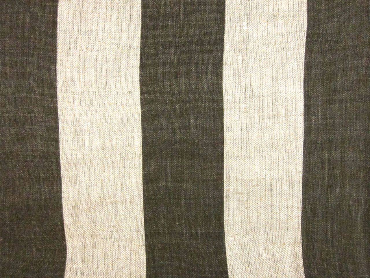Linen Upholstery 3" Stripe in Smoke0