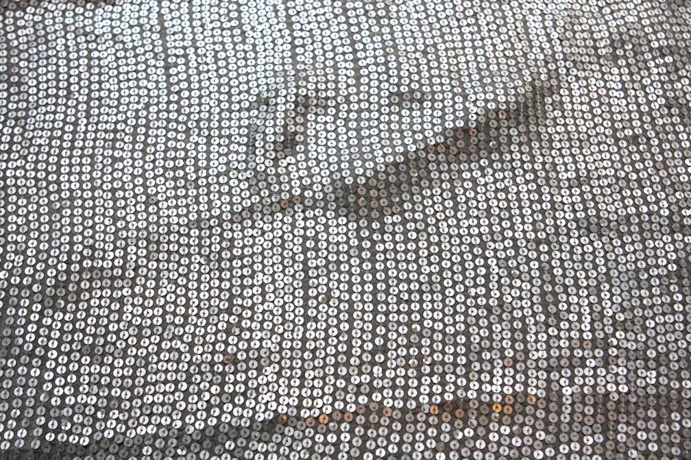 Sequins on Silk Chiffon0