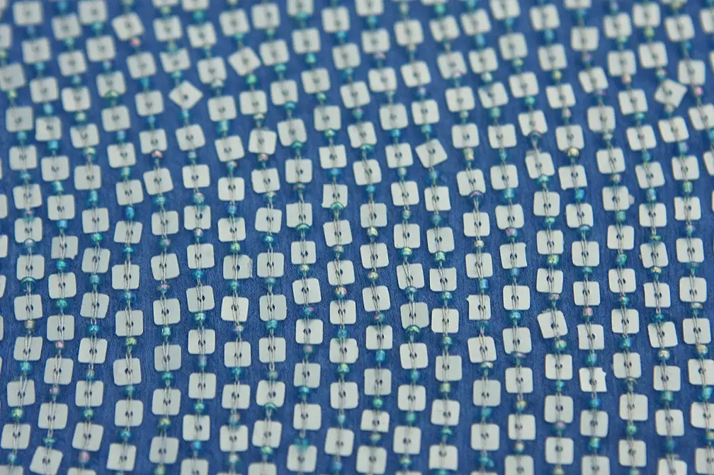 Sequins on Silk Chiffon2