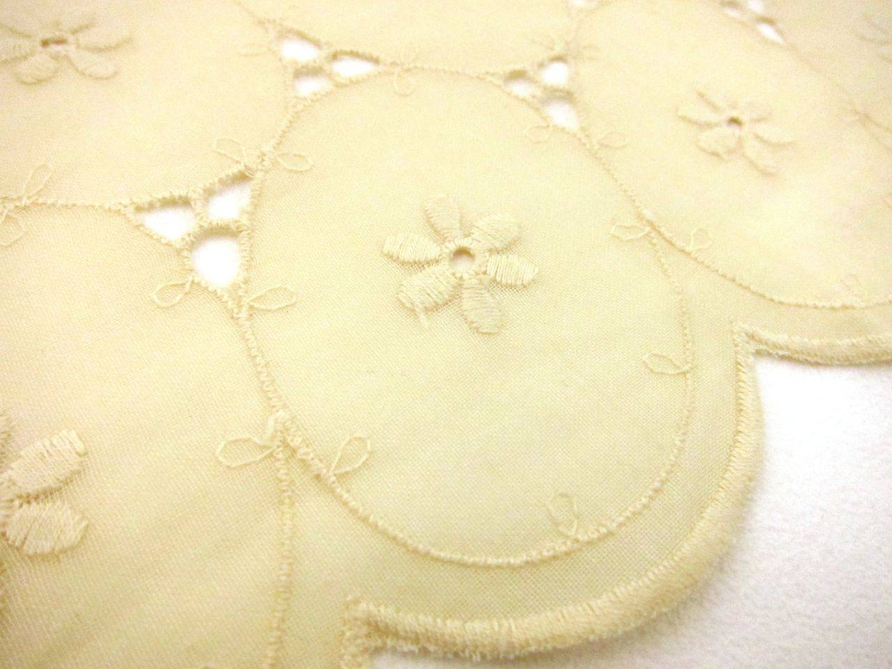 Cotton Voile Eyelet in Cream2