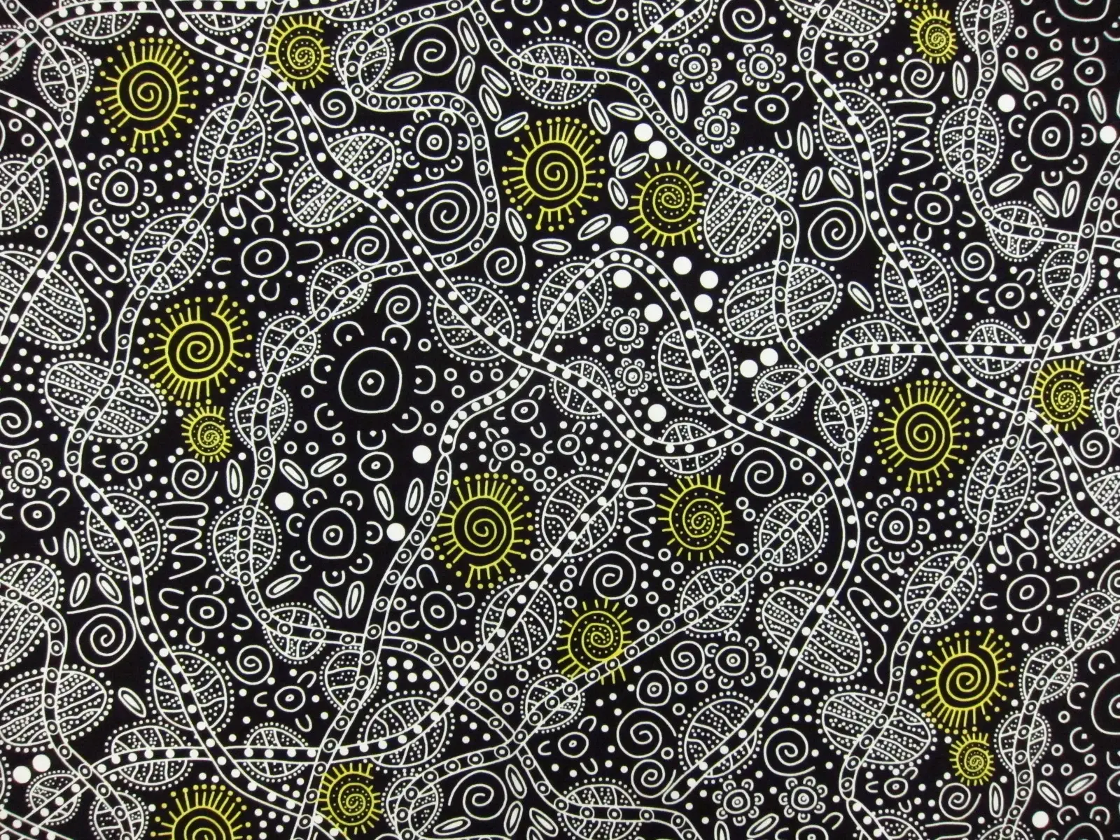 Australian Cotton Print With Aboriginal Motif0