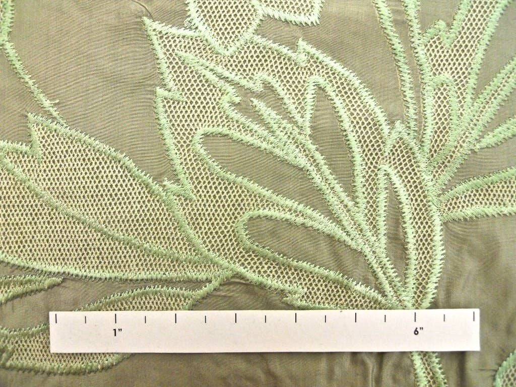 Silk Taffeta with Embroidered Flowers and Mesh1