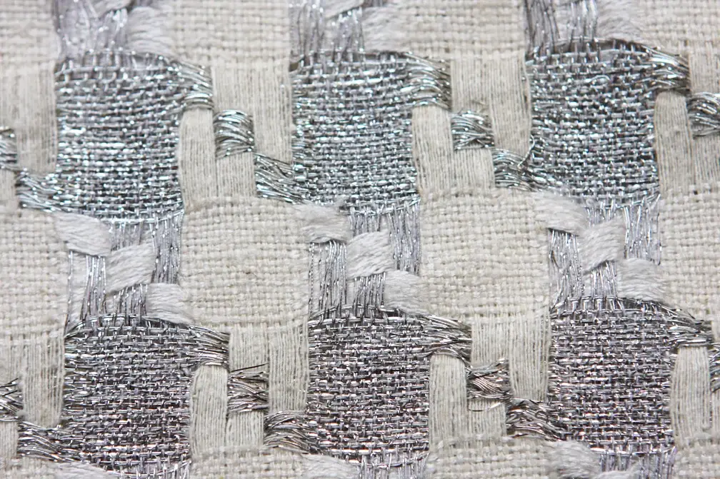 Metallic Cotton in Ivory and Silver2