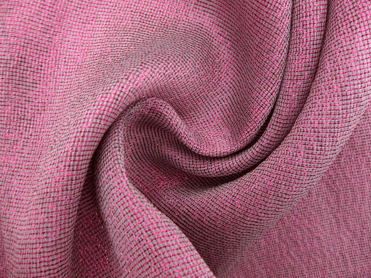 Silk Blend Metallic Marquisette0