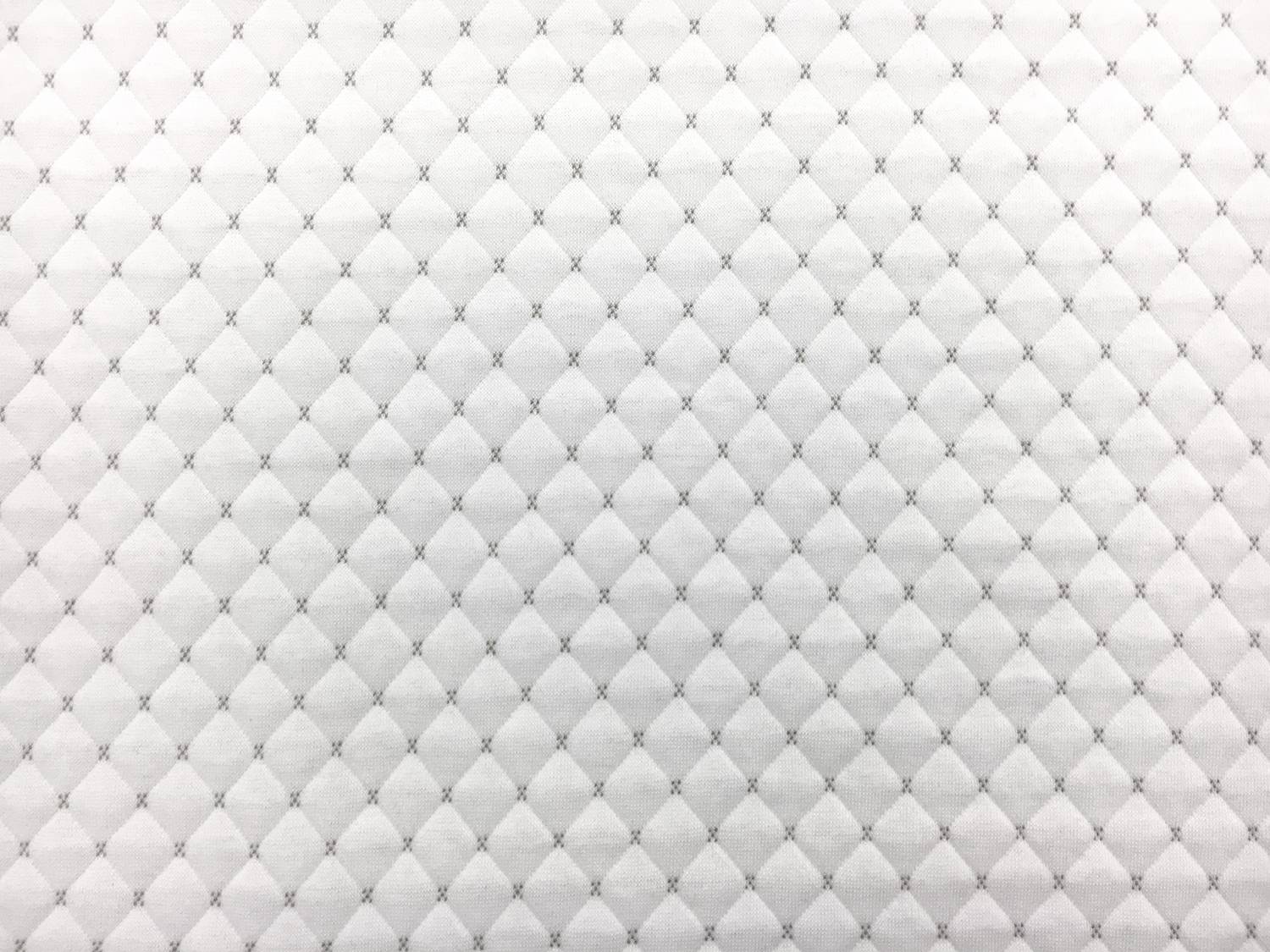 Quilted Novelty Knit in White0