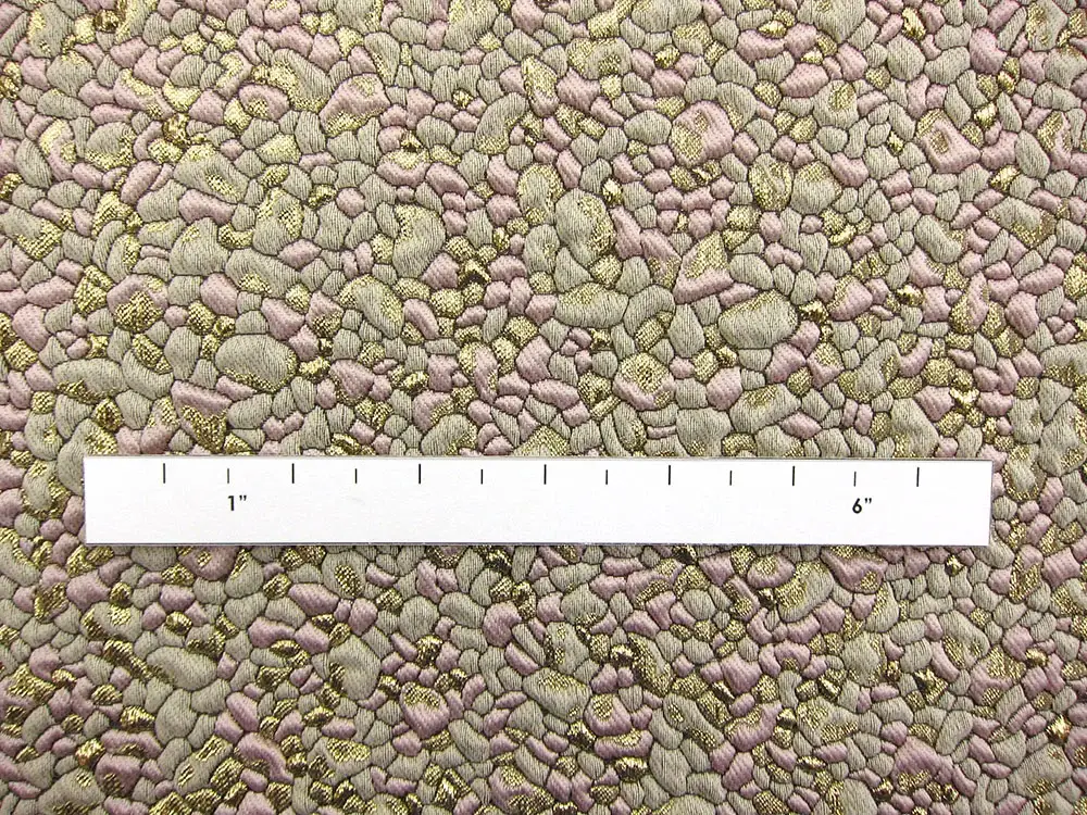 French Metallic Cloqué with a Pebble Texture2
