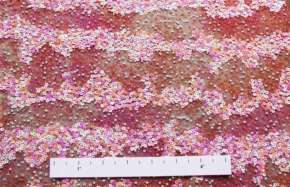 Sequins on Silk Chiffon1