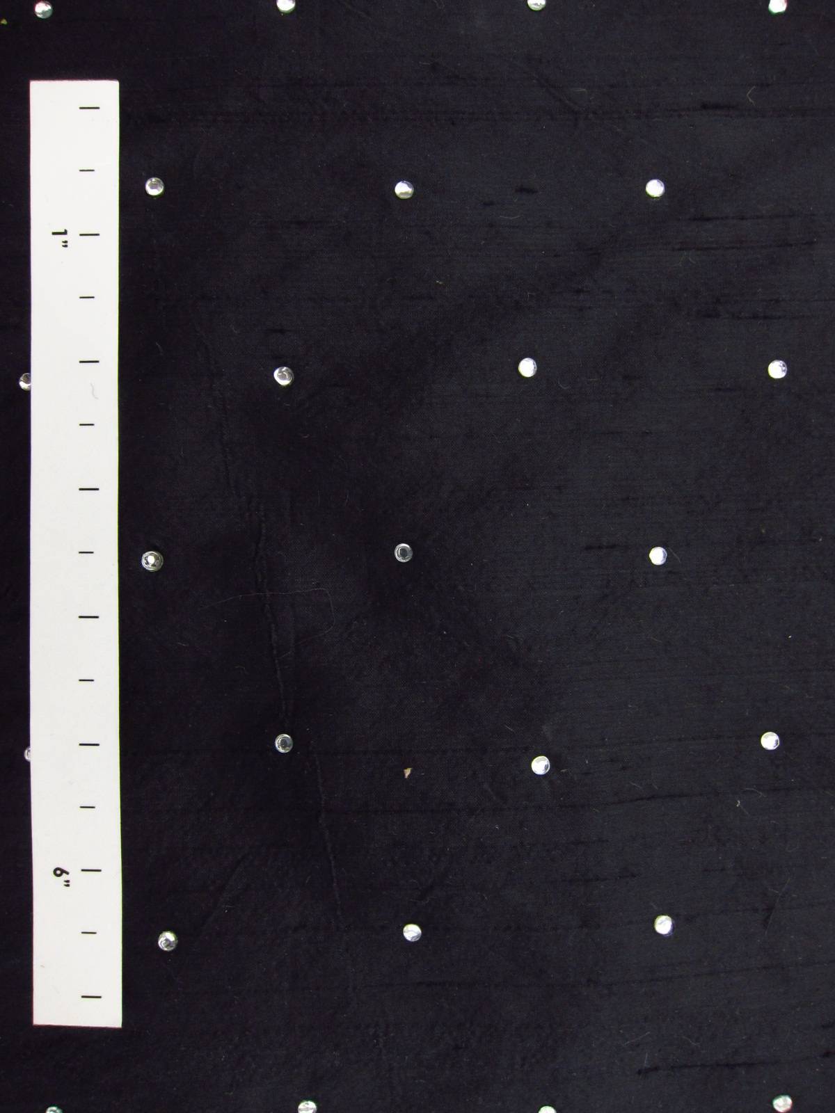 Rhinestones on Silk Shantung0