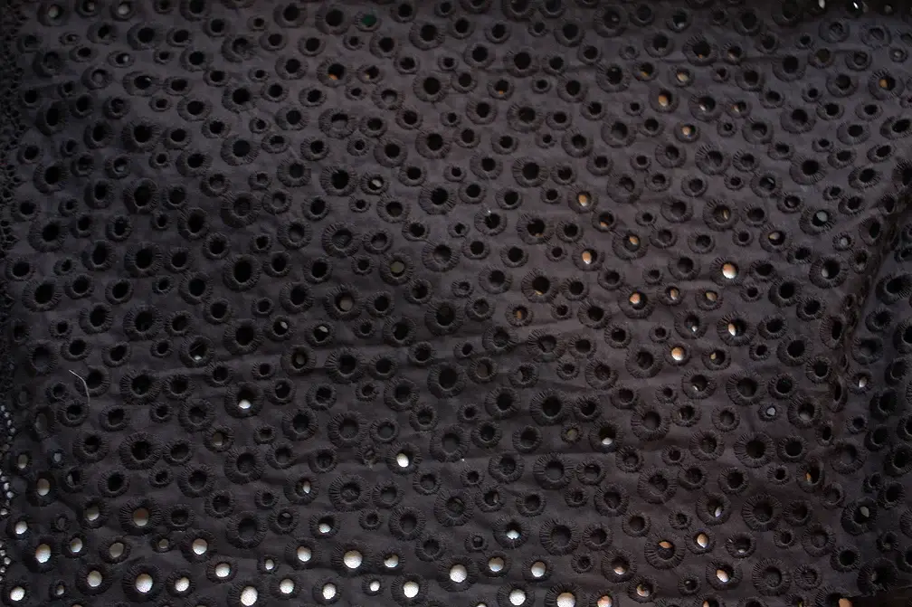 Cotton Eyelet in Black2
