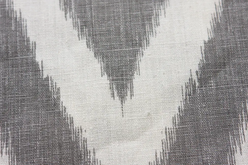 Linen Upholstery Zig Zag Ikat Print2