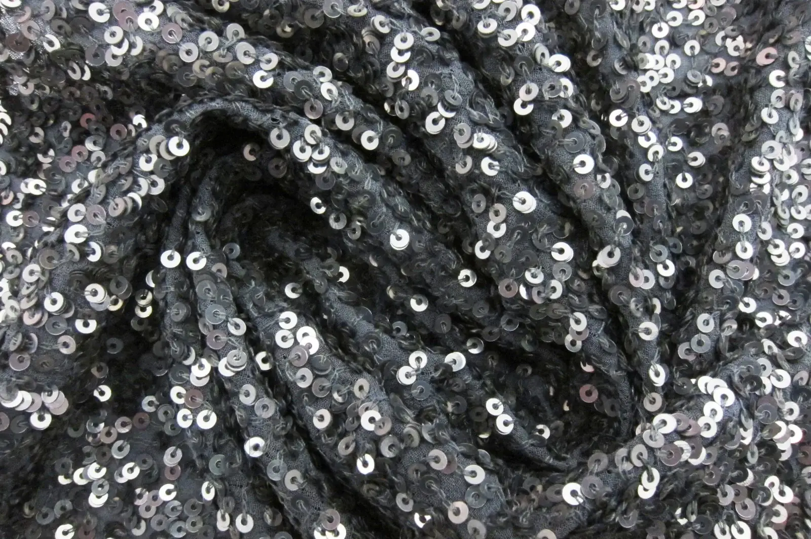 Sequins on Silk Chiffon 1