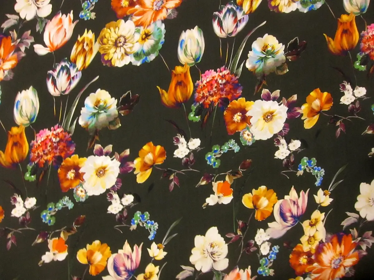 Printed Silk Gazar0