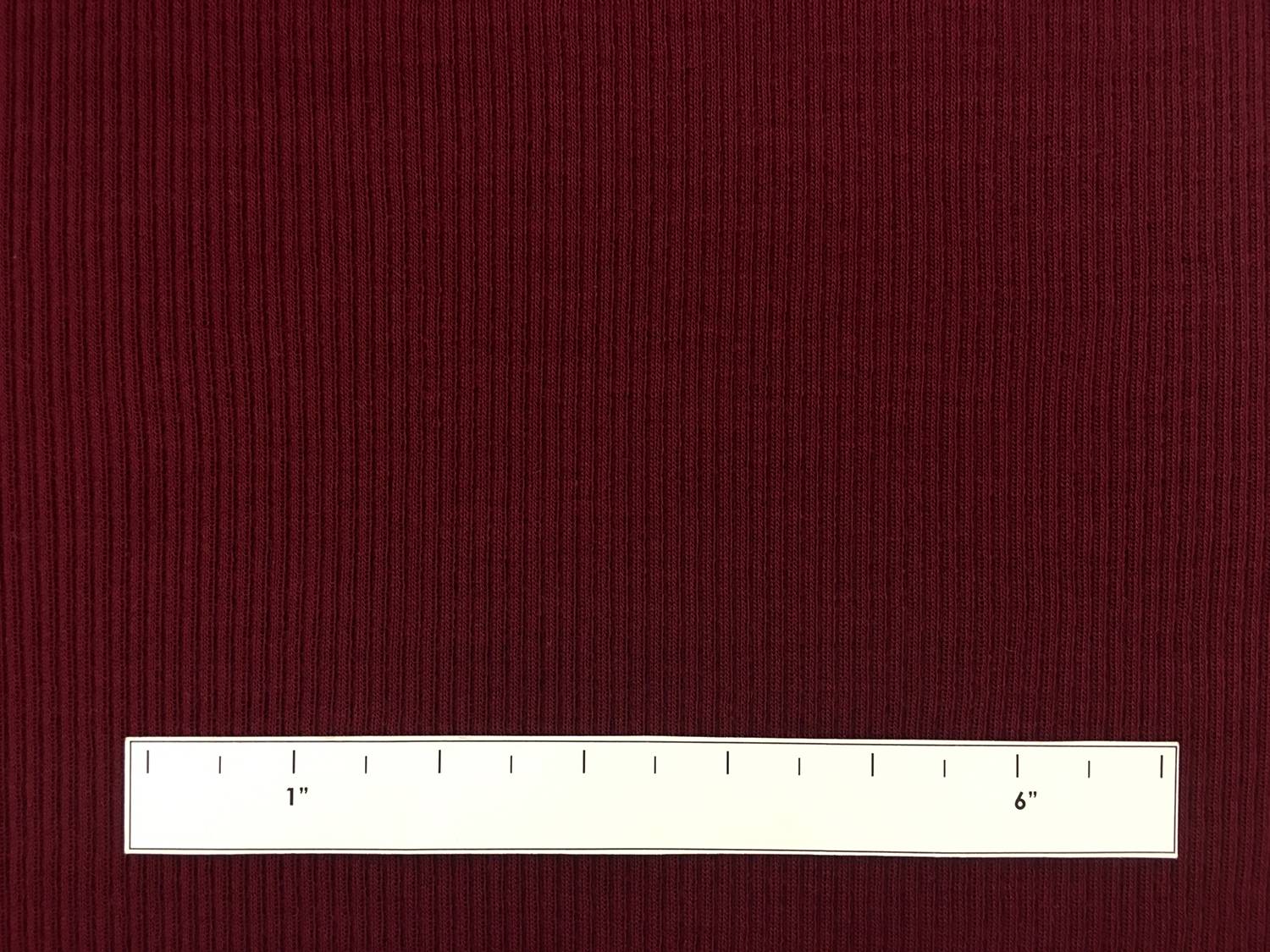 Virgin Wool Rib Knit in Cranberry1