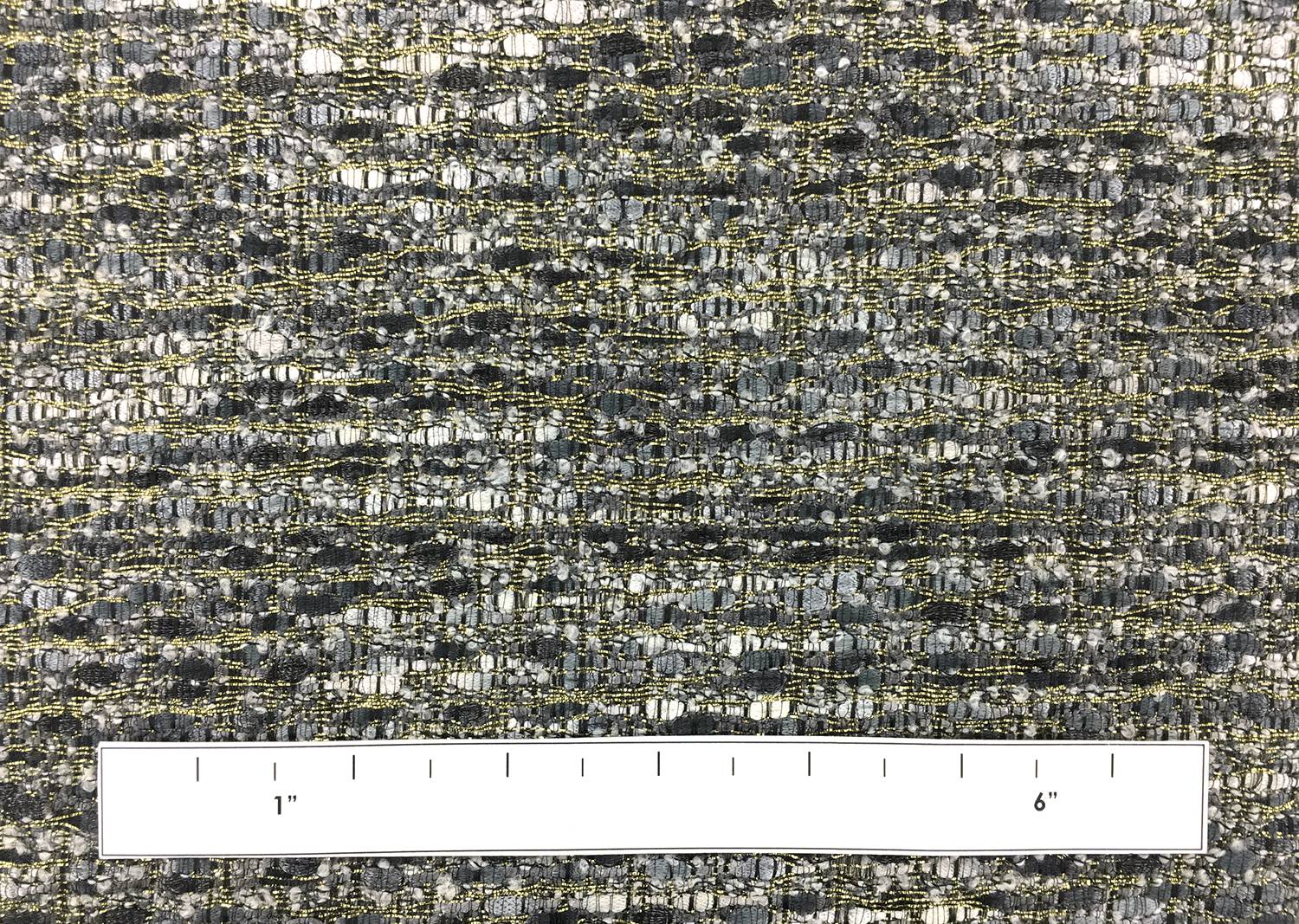Viscose Cotton  Lurex Tweed in Greys and Gold1