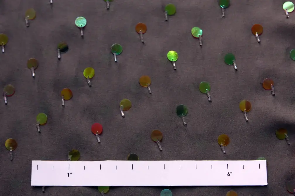 Paillettes on Silk Chiffon1