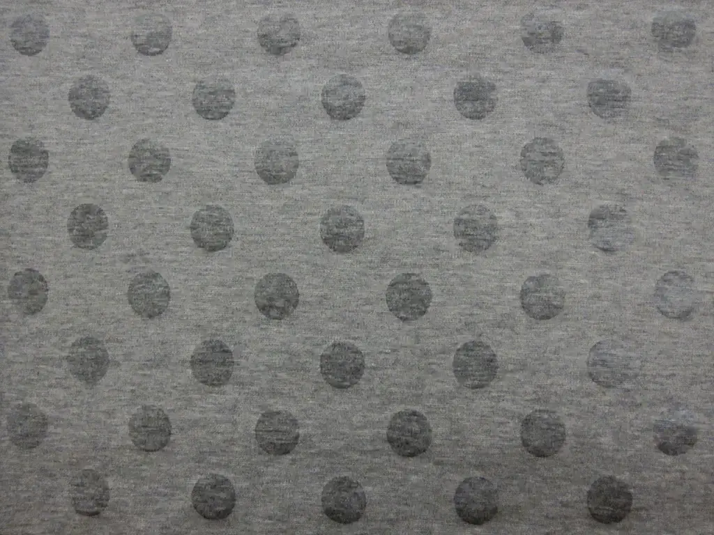 Cotton Blend Knit With Polka Dots in Grey0