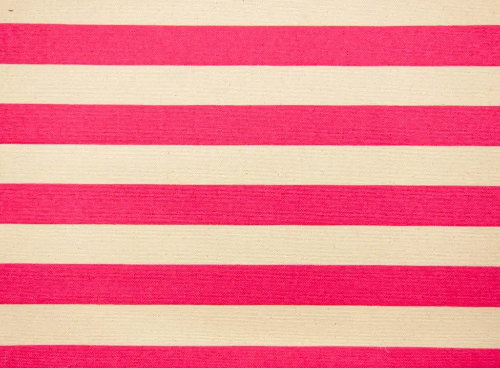 Japanese Cotton Canvas 1.25" Stripe In Pink And Natural1