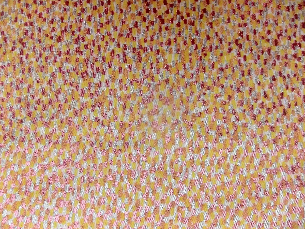 Metallic Silk Blend Jacquard0