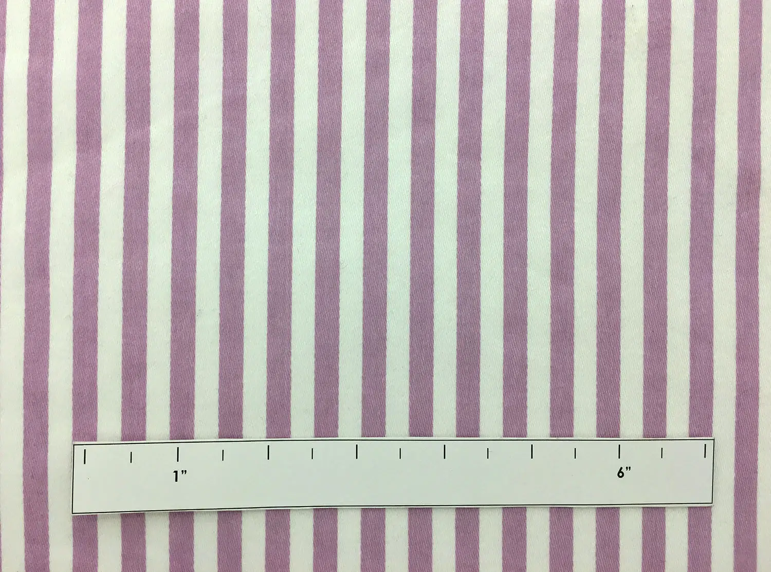 Cotton Sateen 1/4" Stripe In Lilac And White1