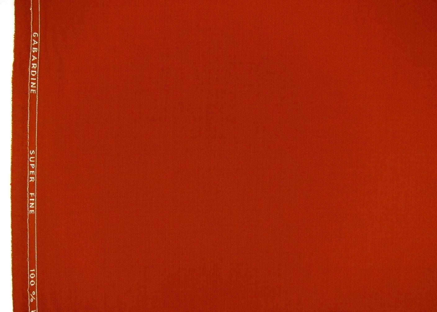Wool Gabardine in Burnt Orange0
