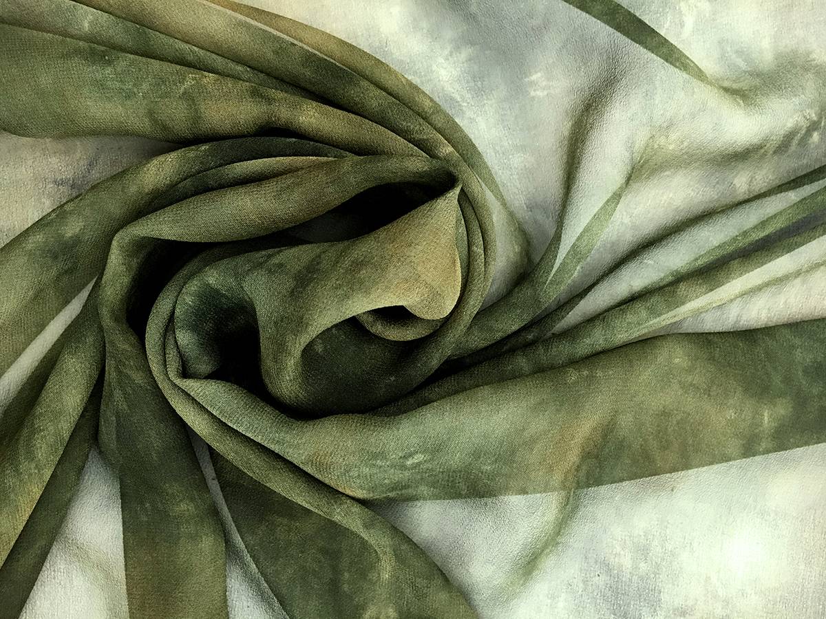 Tie Dye Silk Chiffon0