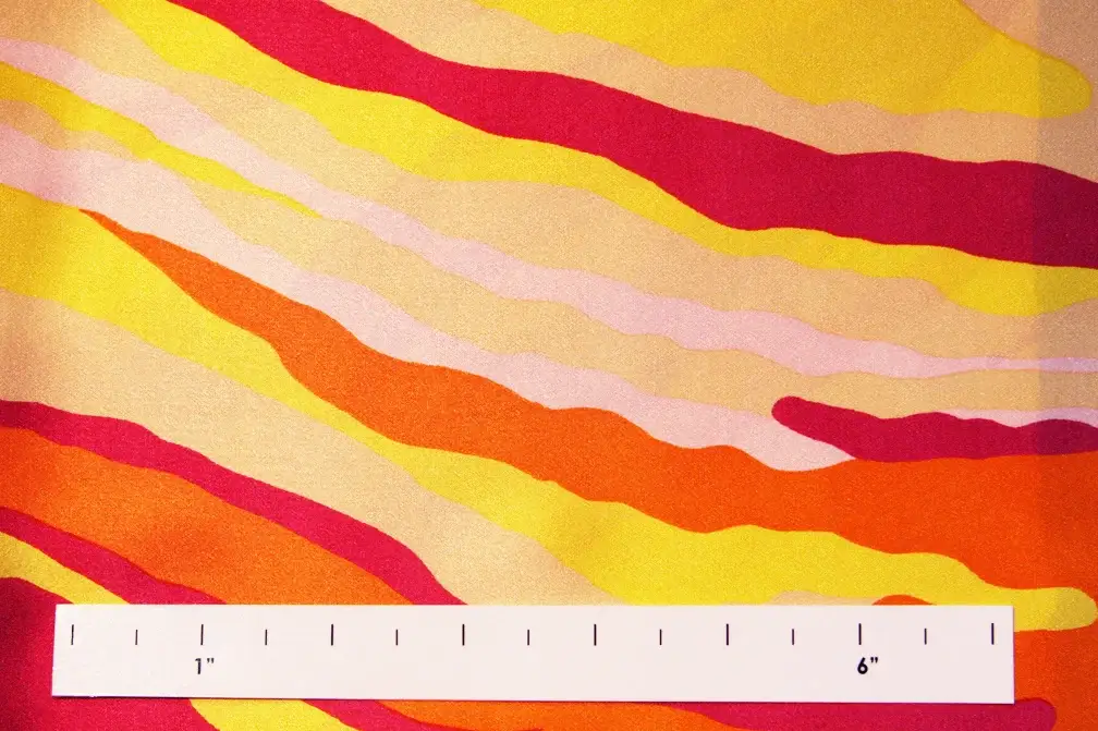 REDUCED Printed Silk Charmeuse0