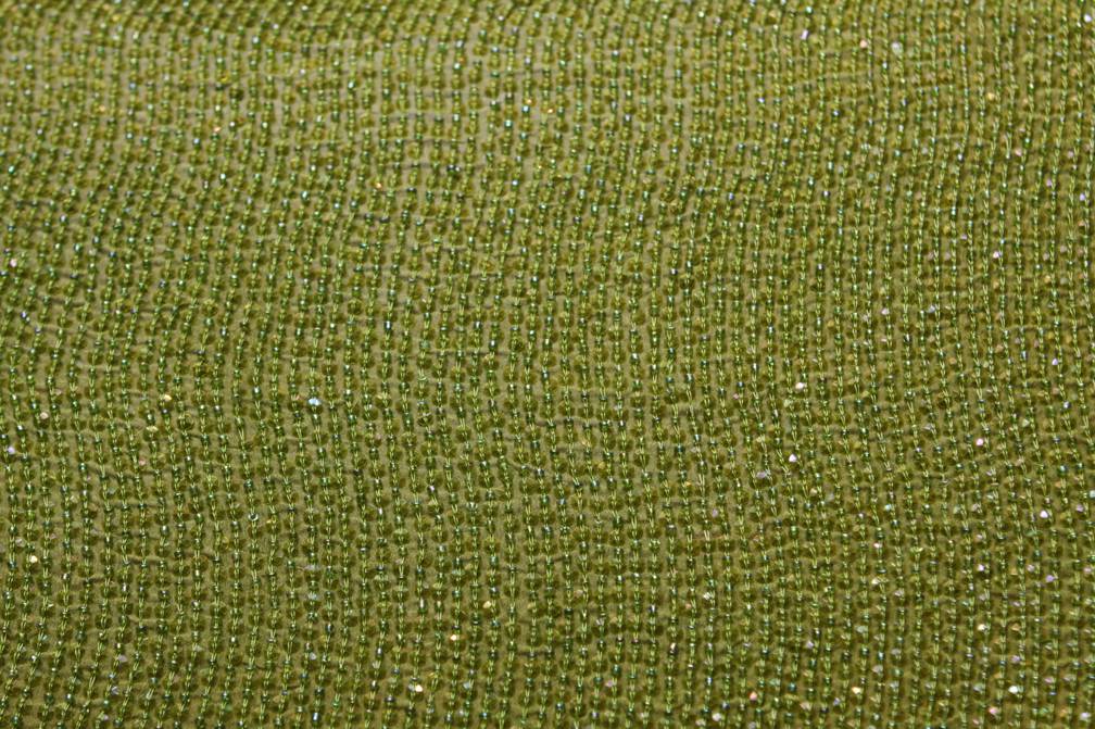 Sequins on Silk Chiffon0