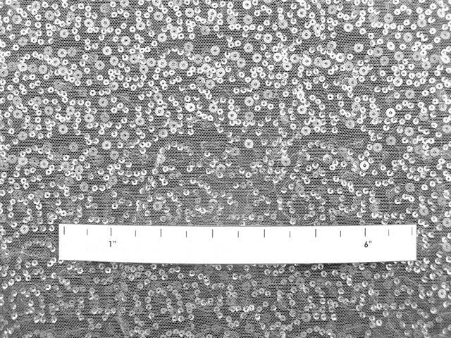 Transparent Sequins on White Tulle 2