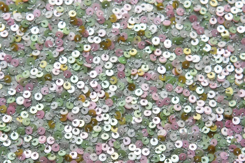 Sequins on Silk Chiffon2