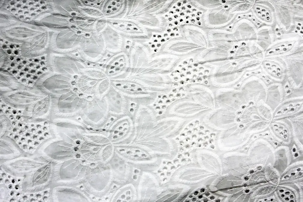 Cotton Eyelet in White2