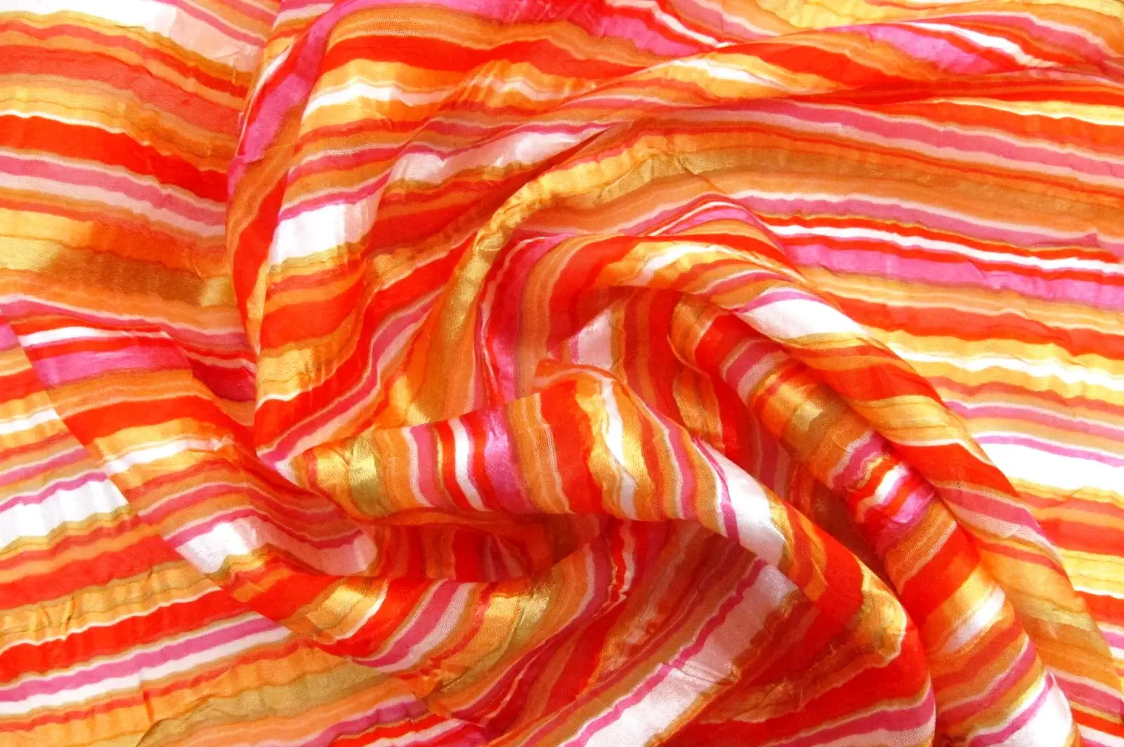Printed Satin Stripe Chiffon3