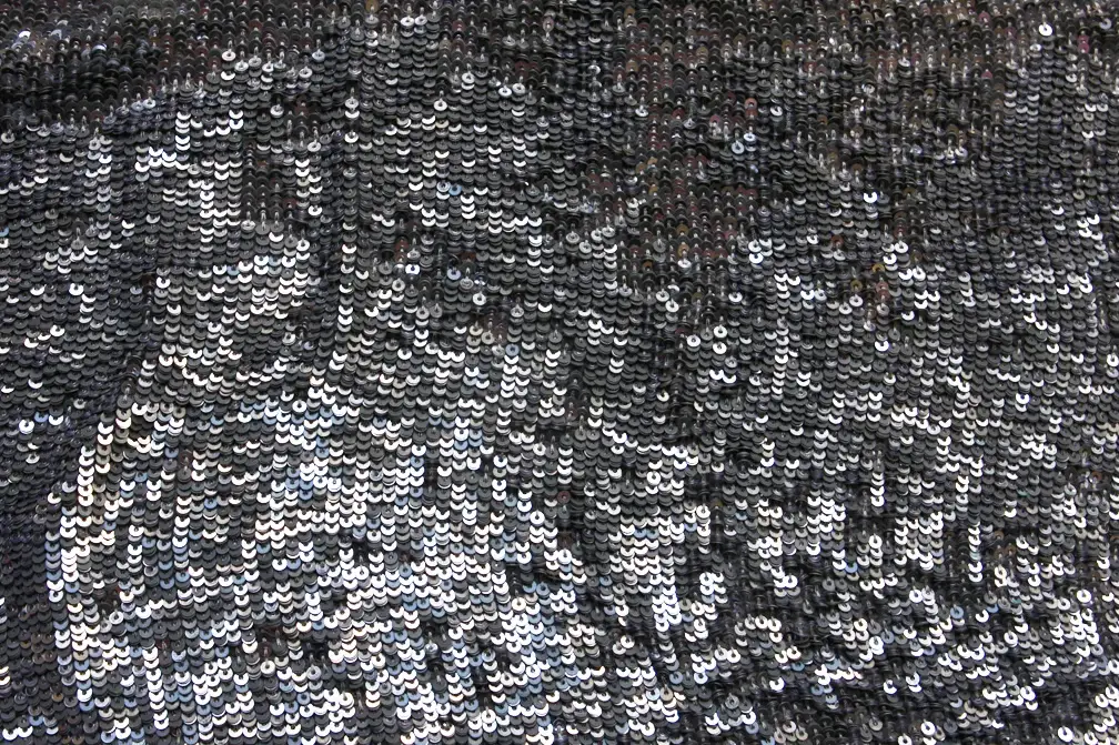 Sequins on Silk Chiffon0