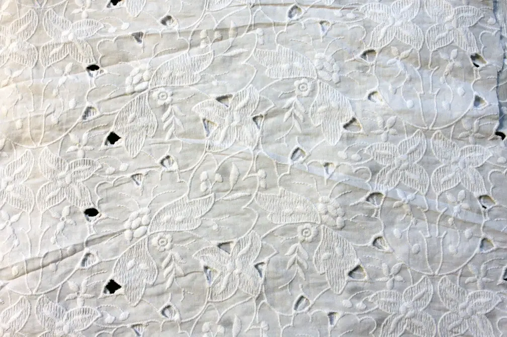 Cotton Eyelet in White2