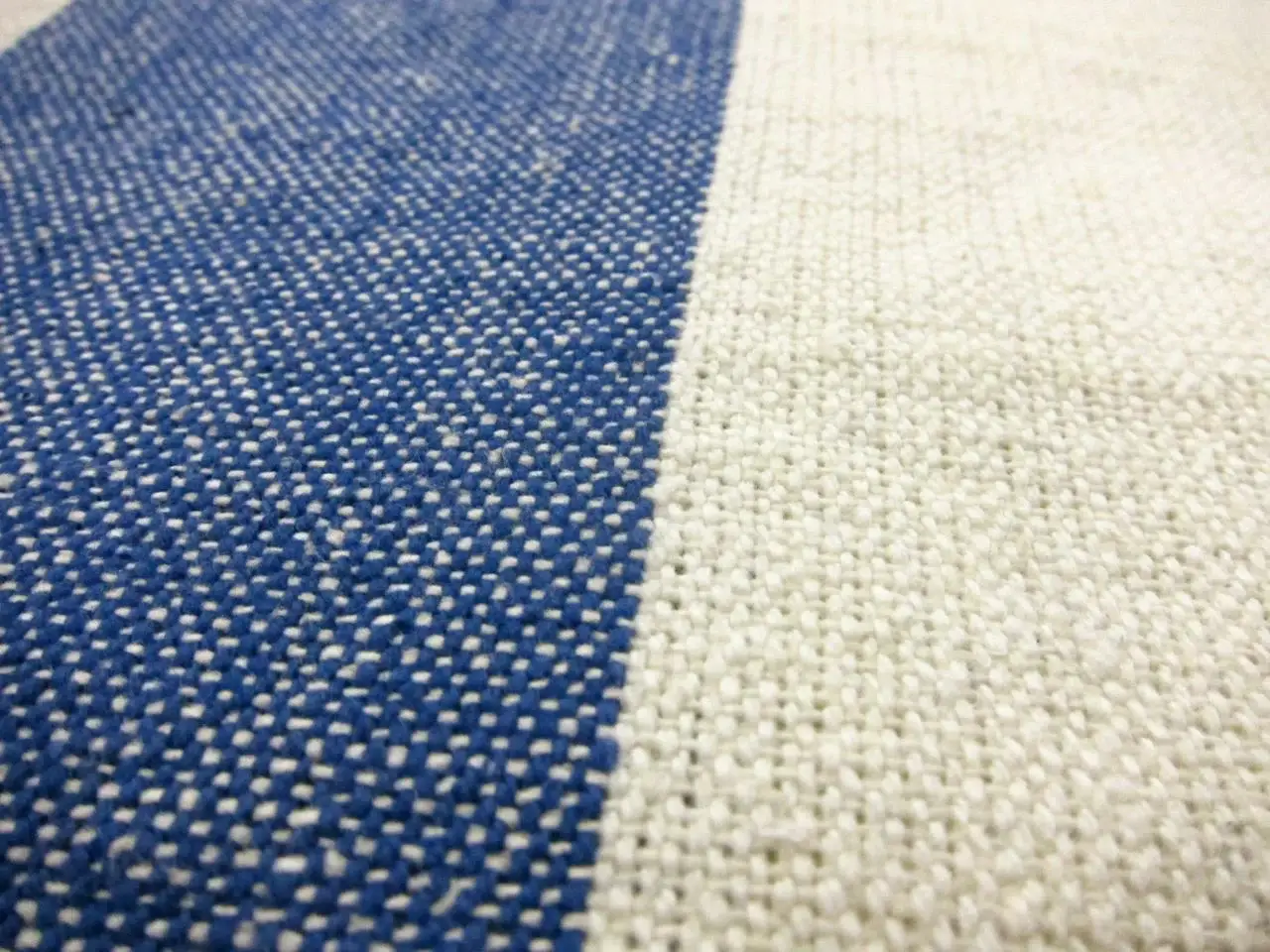 Cotton Upholstery 3" Stripe In Blueberry And Ivory2