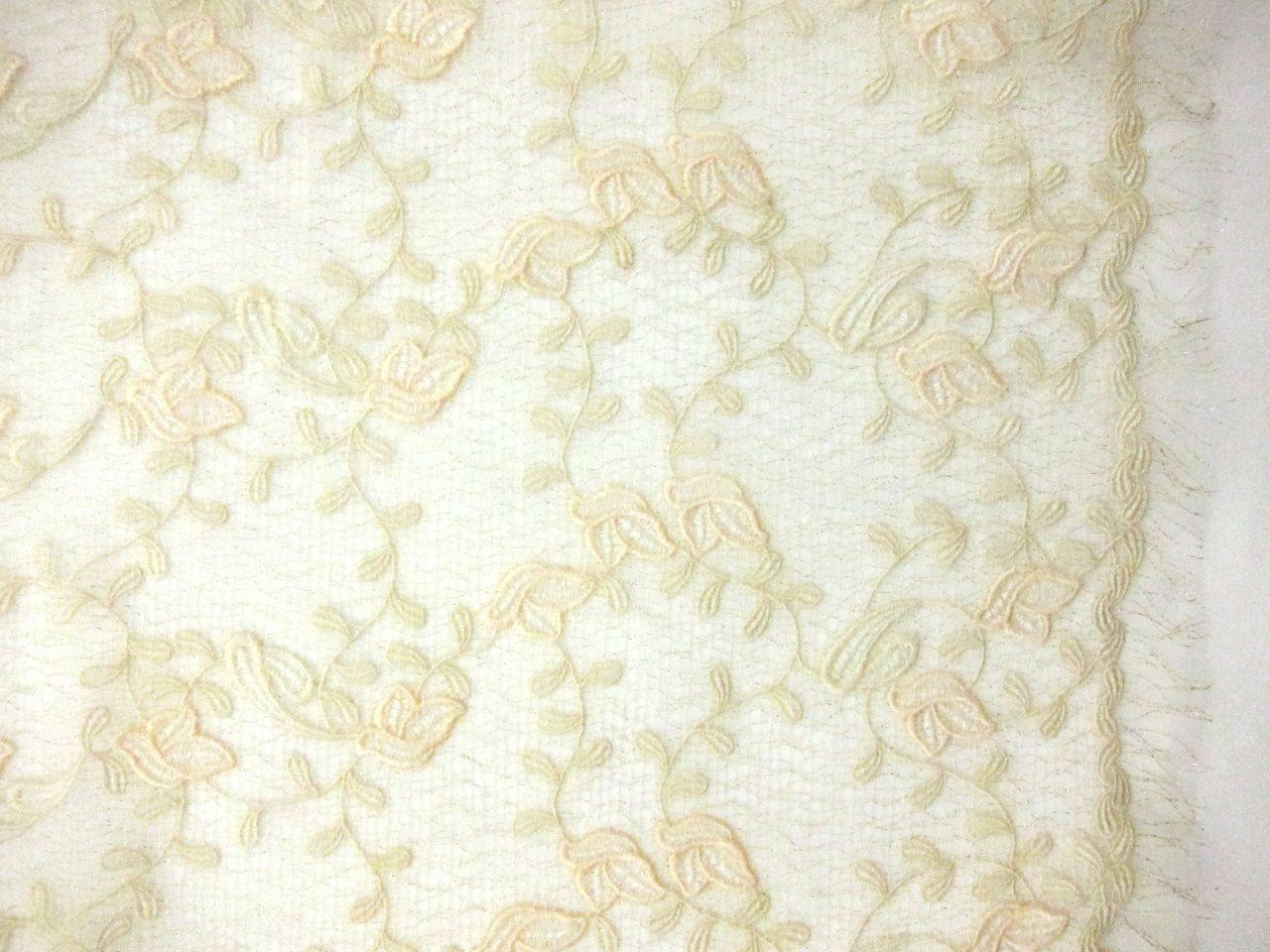 Embroidered Novelty Metallic Tulle0