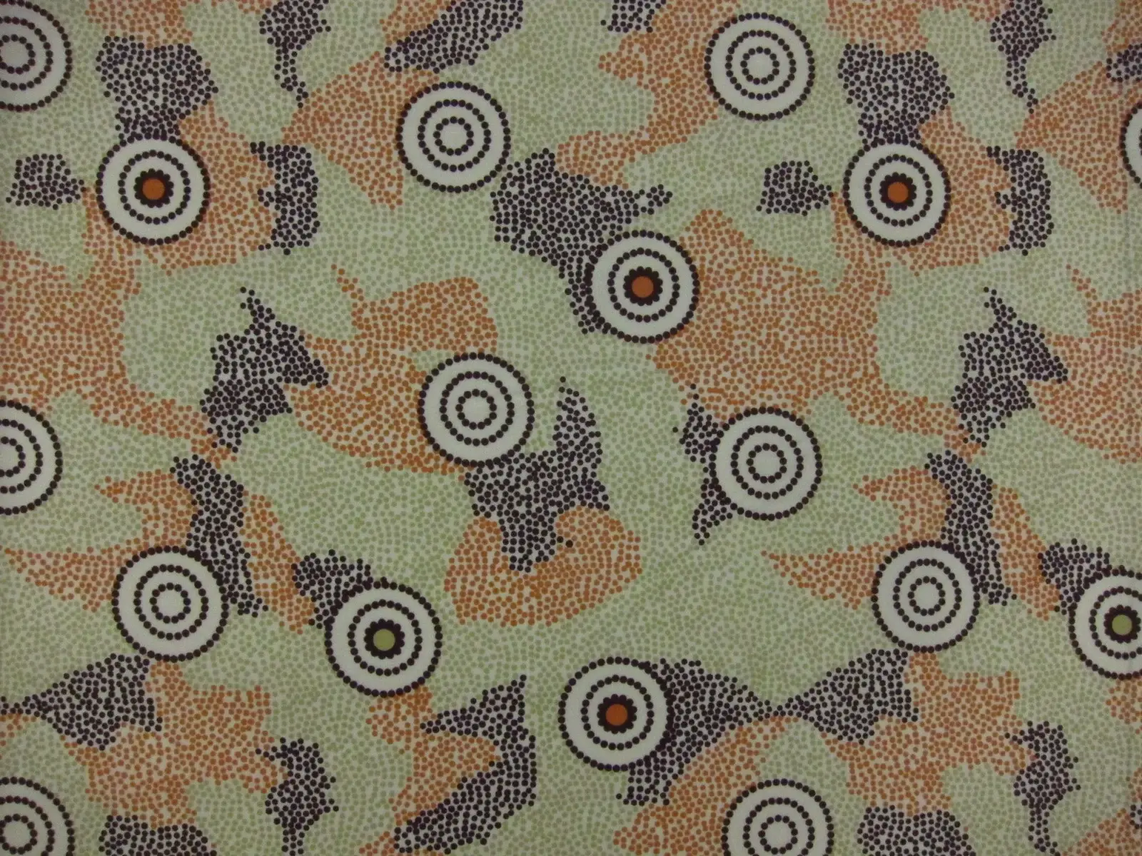 Australian Cotton Print With Aboriginal Motif0