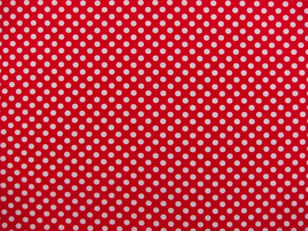 Cotton Jersey Polka Dot Print in Red0