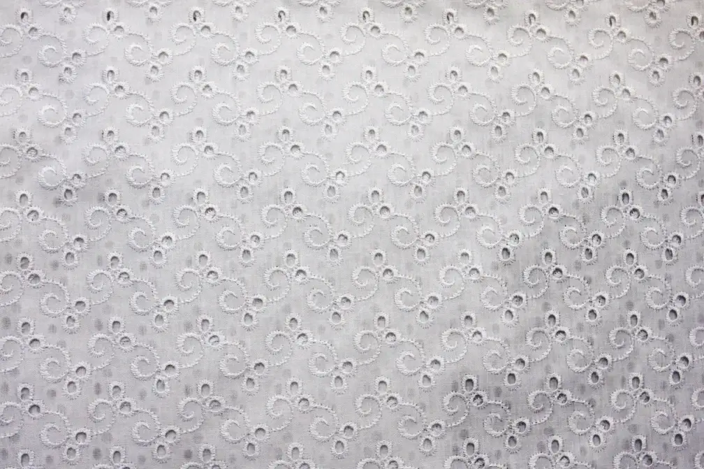 Cotton Eyelet in White1
